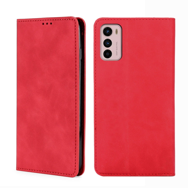 For Motorola Moto G42 4G Skin Feel Magnetic Horizontal Flip Leather Phone Case