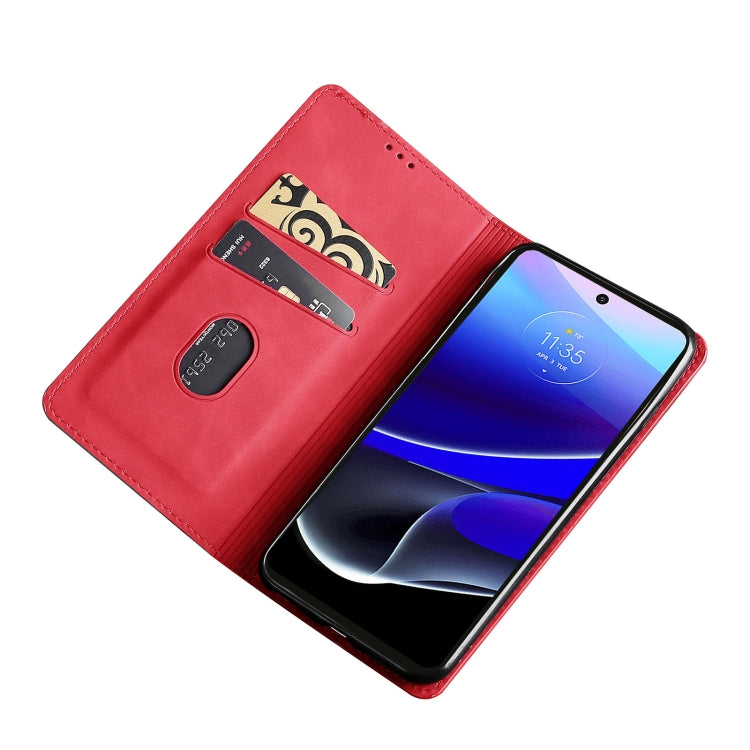 For Motorola Moto G42 4G Skin Feel Magnetic Horizontal Flip Leather Phone Case
