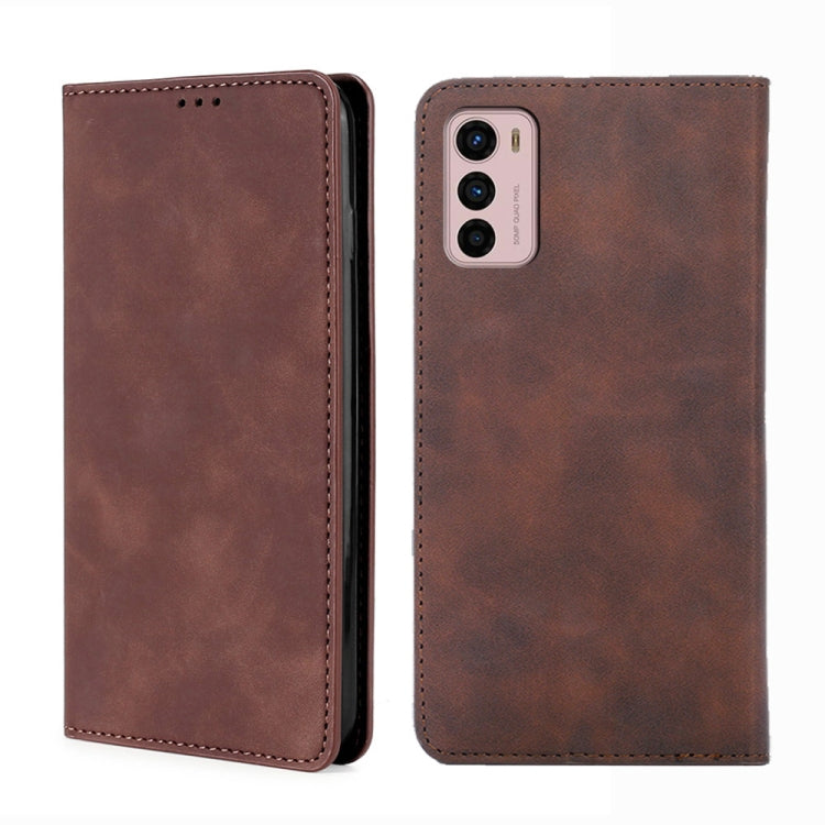 For Motorola Moto G42 4G Skin Feel Magnetic Horizontal Flip Leather Phone Case