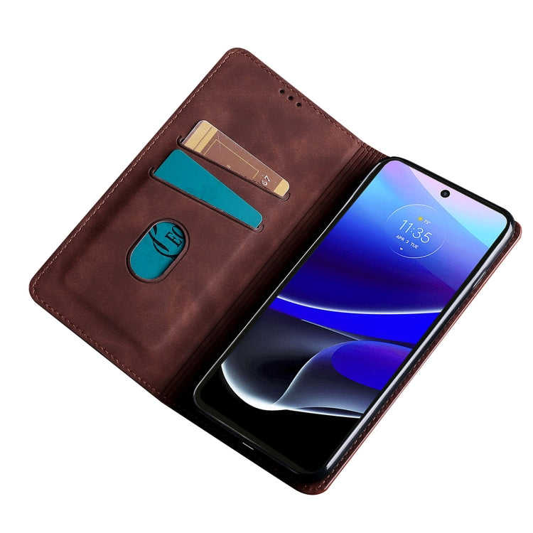For Motorola Moto G42 4G Skin Feel Magnetic Horizontal Flip Leather Phone Case
