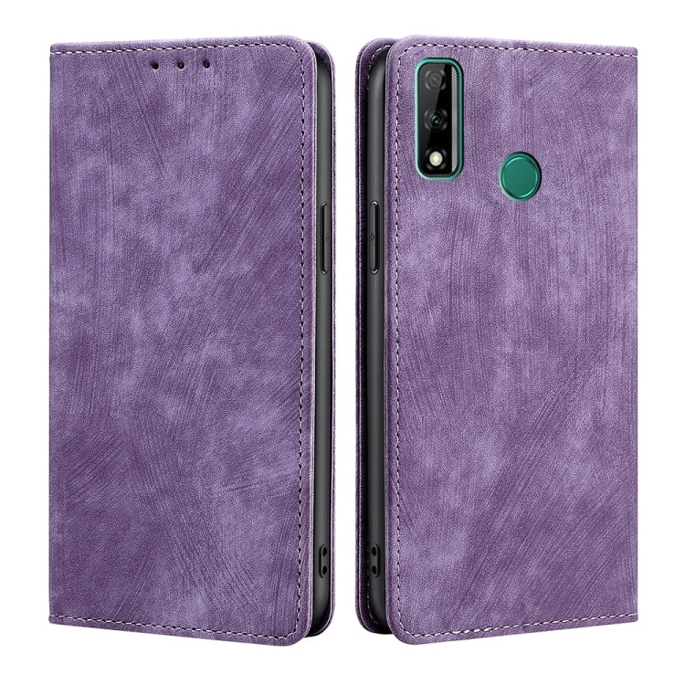 For Huawei Y8S RFID Anti-theft Brush Magnetic Leather Phone Case