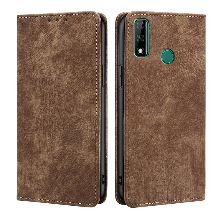 For Huawei Y8S RFID Anti-theft Brush Magnetic Leather Phone Case
