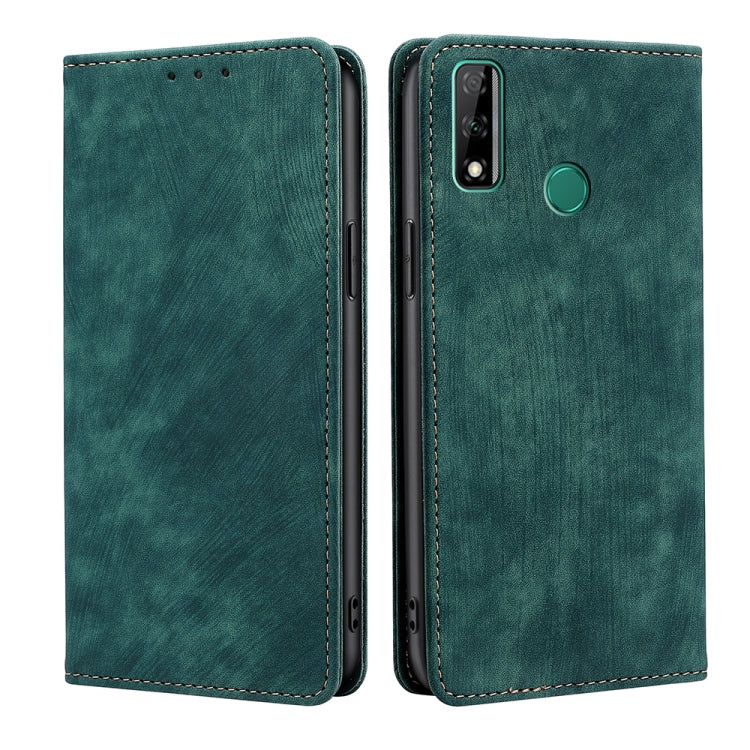 For Huawei Y8S RFID Anti-theft Brush Magnetic Leather Phone Case