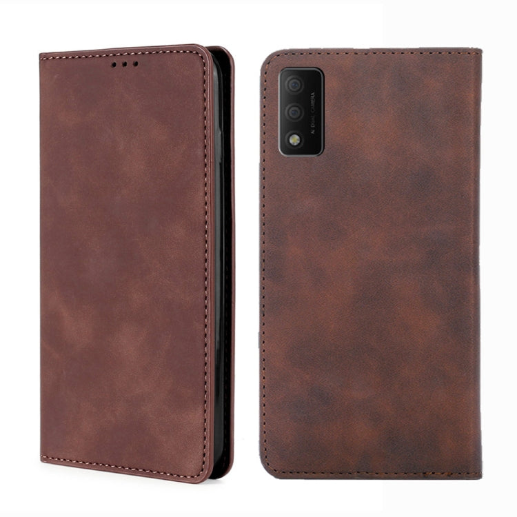 For TCL 30T T603DL Skin Feel Magnetic Horizontal Flip Leather Phone Case