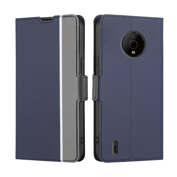 For Nokia C200 Twill Texture Side Button Leather Phone Case