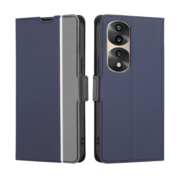 For Honor 70 Pro / 70 Pro+ Twill Texture Side Button Leather Phone Case