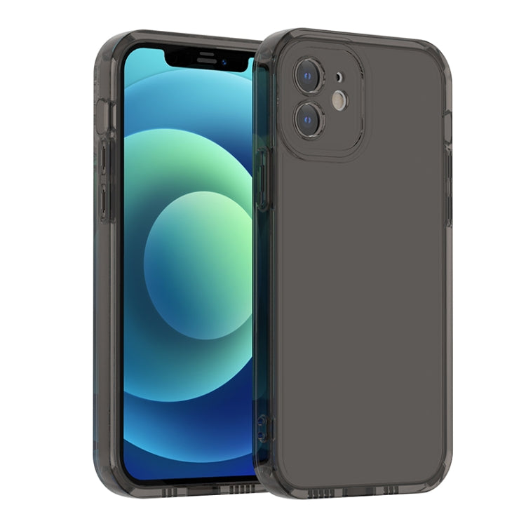 For iPhone 12 Straight Edge Space Shockproof Phone Case