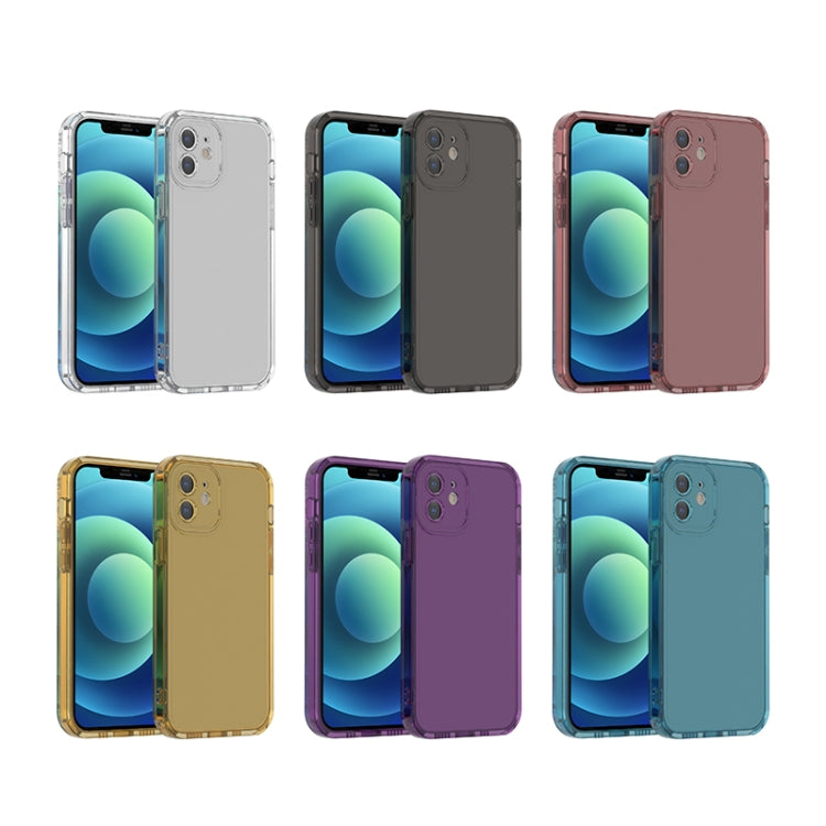 For iPhone 12 Straight Edge Space Shockproof Phone Case