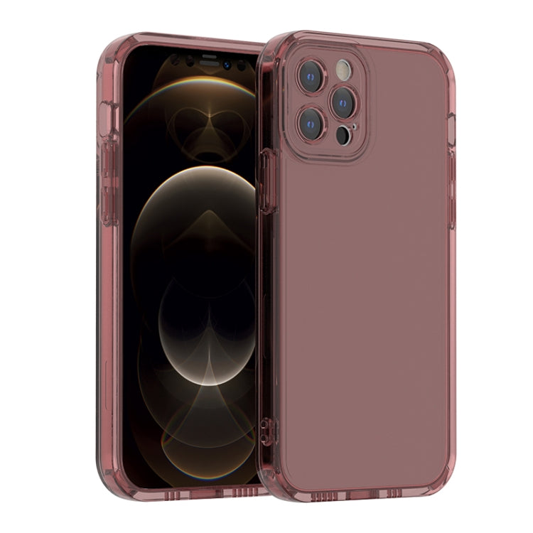 For iPhone 12 Pro Max Straight Edge Space Shockproof Phone Case
