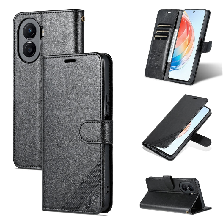 For Honor X40i AZNS Sheepskin Texture Flip Leather Phone Case