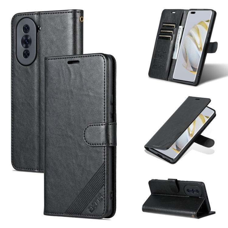 For Huawei nova 10 AZNS Sheepskin Texture Flip Leather Phone Case