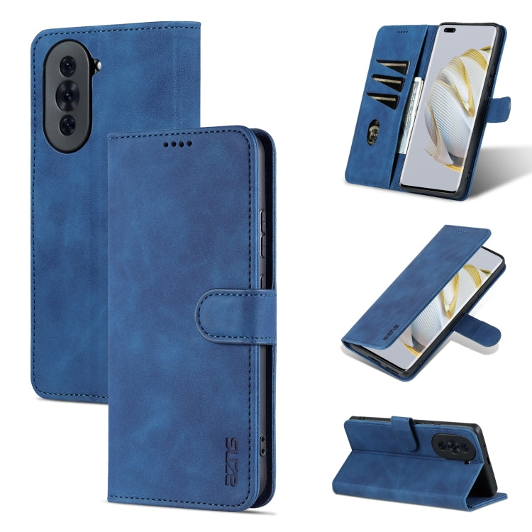 For Huawei nova 10 Pro AZNS Skin Feel Calf Texture Flip Leather Phone Case