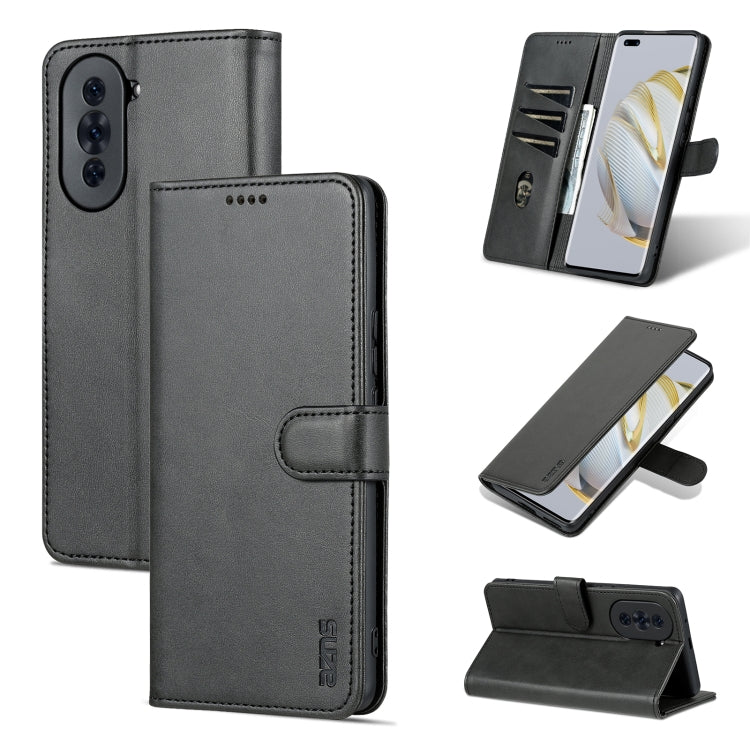 For Huawei nova 10 Pro AZNS Skin Feel Calf Texture Flip Leather Phone Case