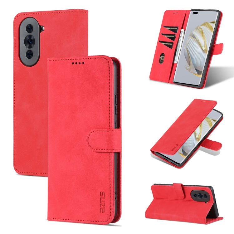 For Huawei nova 10 Pro AZNS Skin Feel Calf Texture Flip Leather Phone Case