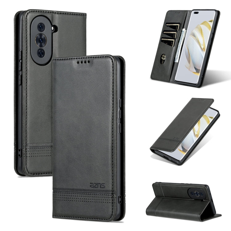 For Huawei nova 10 Pro AZNS Magnetic Calf Texture Flip Leather Phone Case
