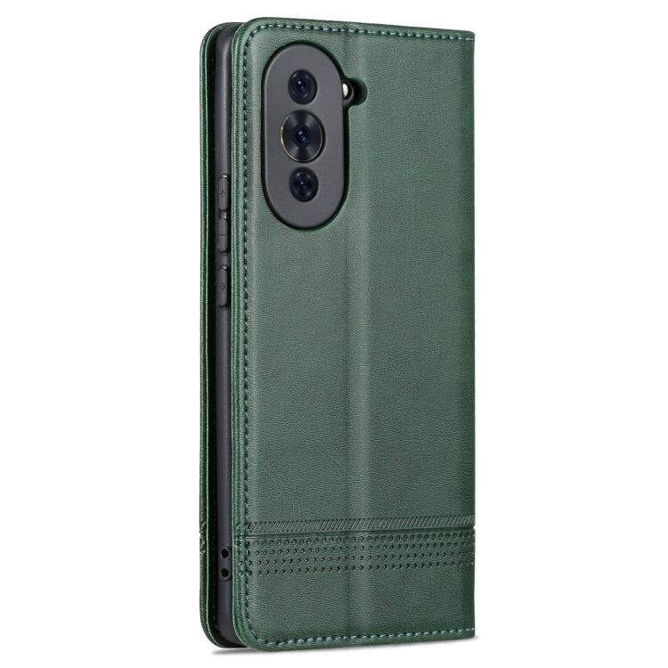 For Huawei nova 10 Pro AZNS Magnetic Calf Texture Flip Leather Phone Case