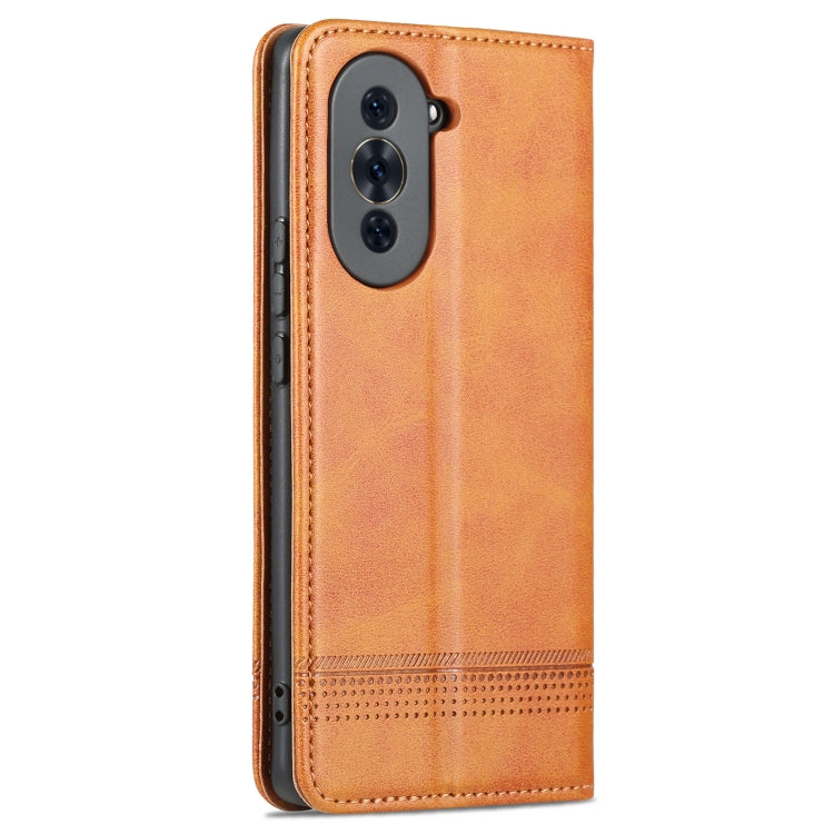 For Huawei nova 10 Pro AZNS Magnetic Calf Texture Flip Leather Phone Case