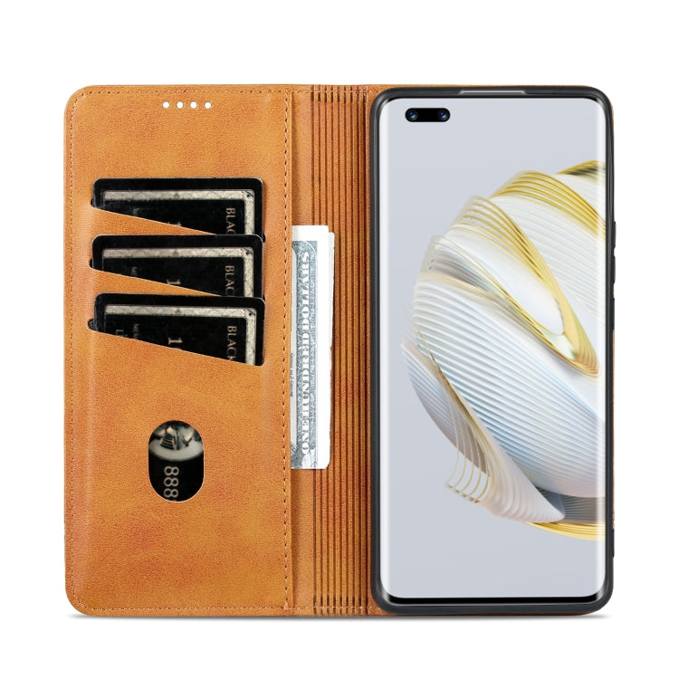 For Huawei nova 10 Pro AZNS Magnetic Calf Texture Flip Leather Phone Case