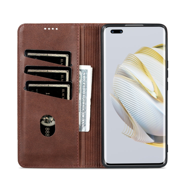 For Huawei nova 10 Pro AZNS Magnetic Calf Texture Flip Leather Phone Case