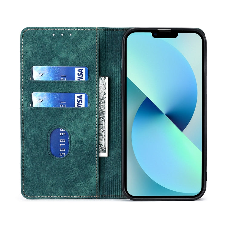 For Infinix Smart 6 RFID Anti-theft Brush Magnetic Leather Phone Case