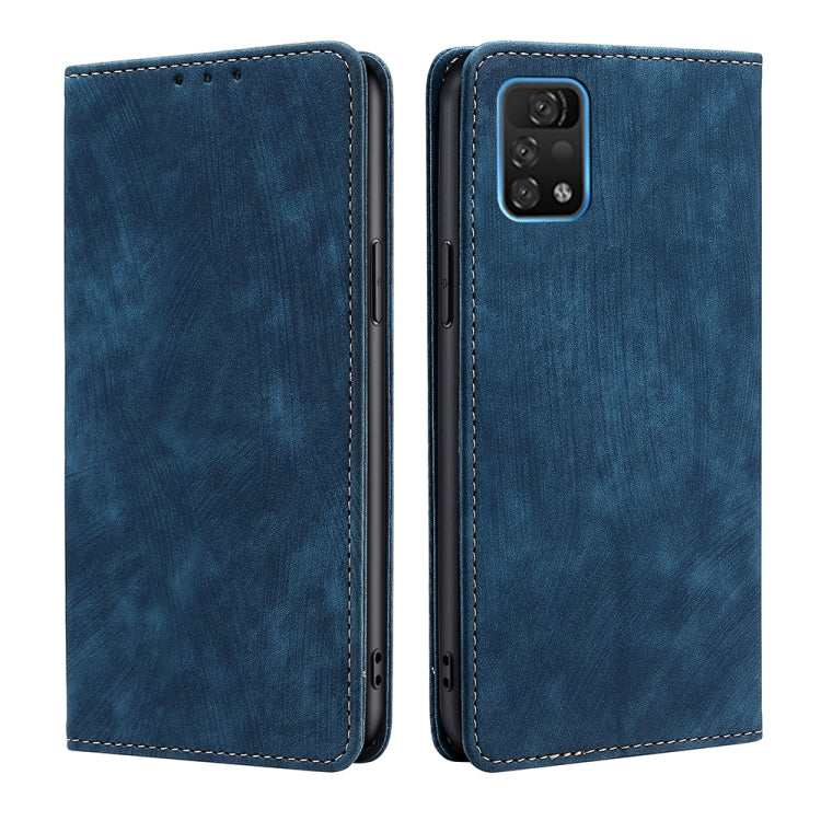 For UMIDIGI A11 Pro Max RFID Anti-theft Brush Magnetic Leather Phone Case