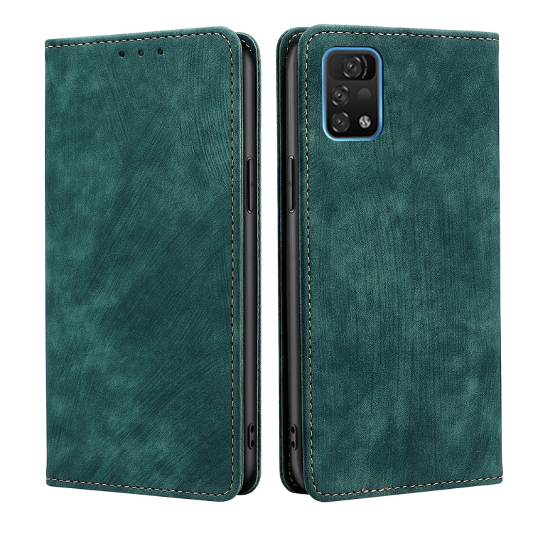For UMIDIGI A11 Pro Max RFID Anti-theft Brush Magnetic Leather Phone Case