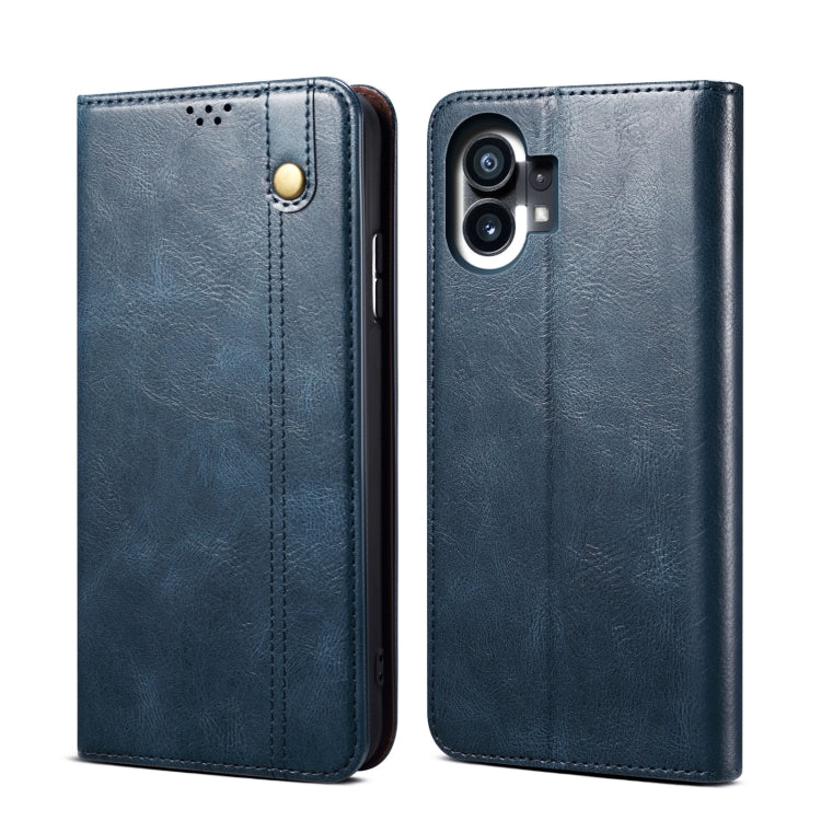 For Noting phone 1 Simple Wax Crazy Horse Texture Horizontal Flip Leather Case