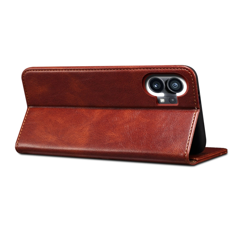 For Noting phone 1 Simple Wax Crazy Horse Texture Horizontal Flip Leather Case