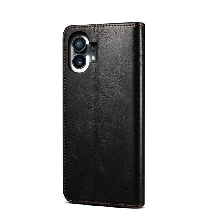 For Noting phone 1 Simple Wax Crazy Horse Texture Horizontal Flip Leather Case