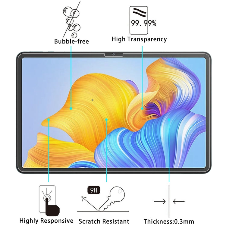 2 PCS 9H 0.3mm Explosion-proof Tempered Glass Film For Honor Pad 8