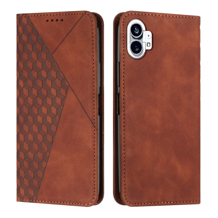 For Noting Phone 1 Diamond Pattern Splicing Skin Feel Magnetic Phone Case