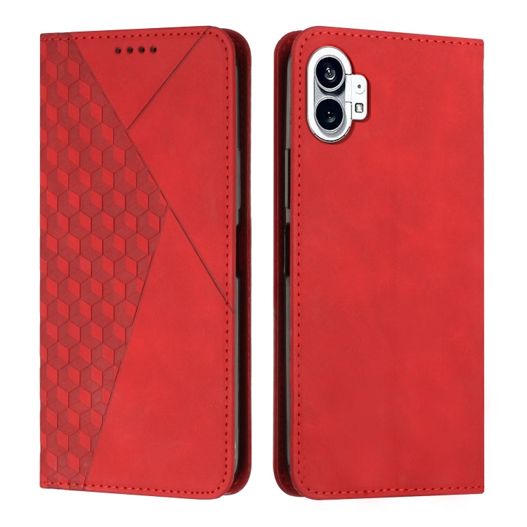 For Noting Phone 1 Diamond Pattern Splicing Skin Feel Magnetic Phone Case