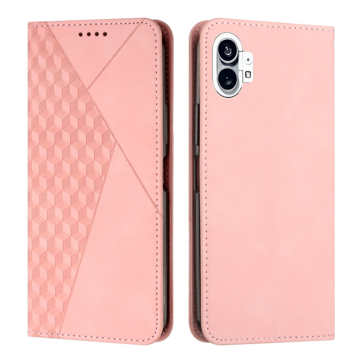 For Noting Phone 1 Diamond Pattern Splicing Skin Feel Magnetic Phone Case