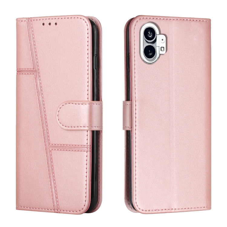For Noting Phone 1 Stitching Calf Texture Buckle Leather Phone Case