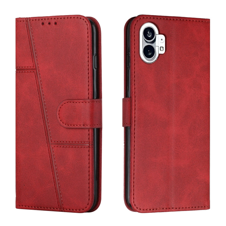 For Noting Phone 1 Stitching Calf Texture Buckle Leather Phone Case