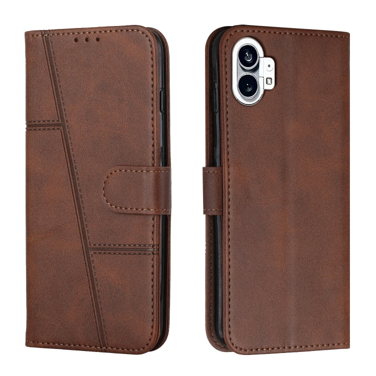 For Noting Phone 1 Stitching Calf Texture Buckle Leather Phone Case
