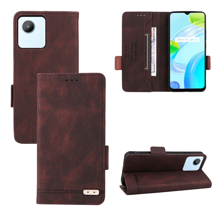 For Realme C30 Magnetic Clasp Flip Leather Phone Case