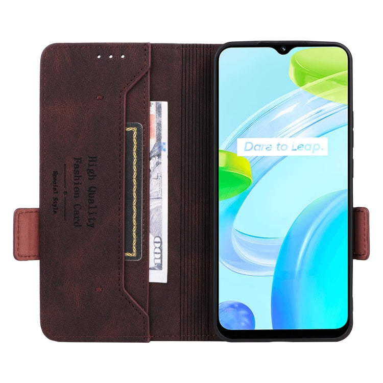 For Realme C30 Magnetic Clasp Flip Leather Phone Case