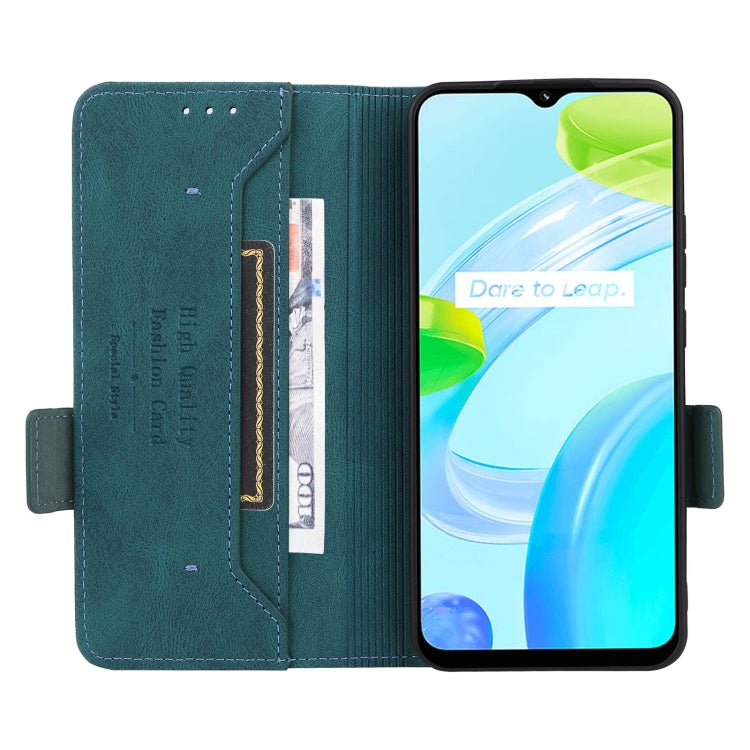 For Realme C30 Magnetic Clasp Flip Leather Phone Case