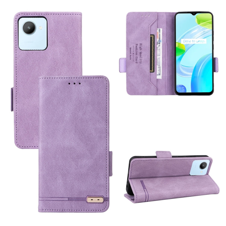For Realme C30 Magnetic Clasp Flip Leather Phone Case