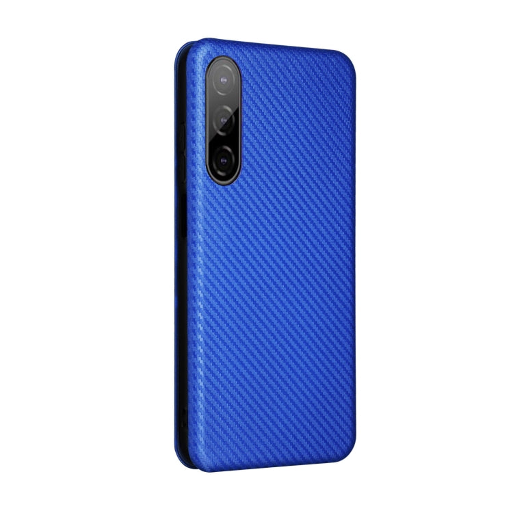 For HTC Desire 22 Pro Carbon Fiber Texture Flip Leather Phone Case