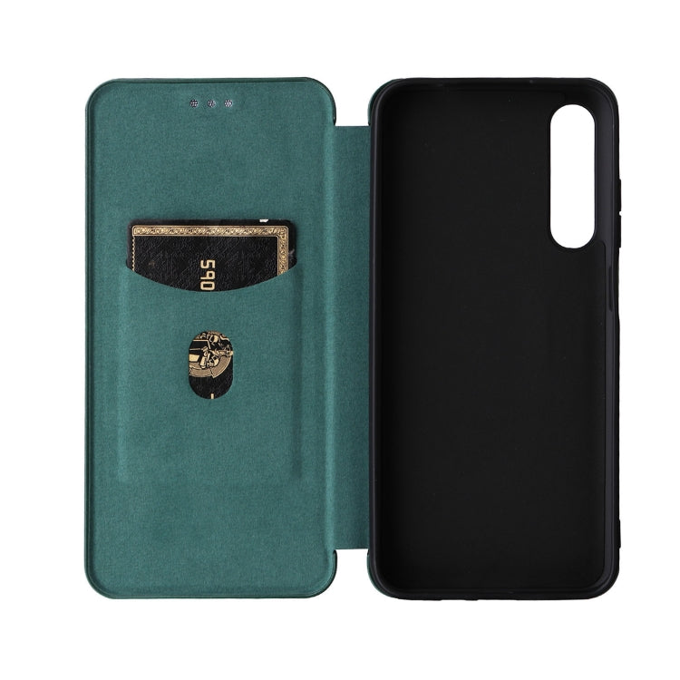 For HTC Desire 22 Pro Carbon Fiber Texture Flip Leather Phone Case