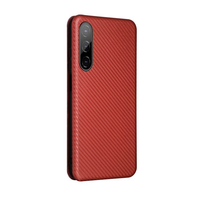 For HTC Desire 22 Pro Carbon Fiber Texture Flip Leather Phone Case