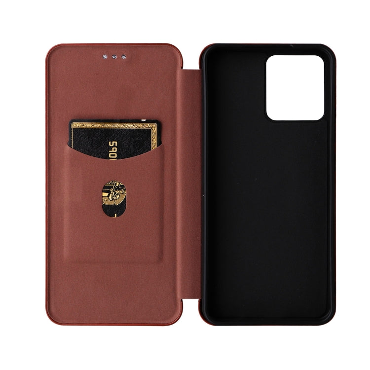 For Realme C30 Carbon Fiber Texture Flip Leather Phone Case