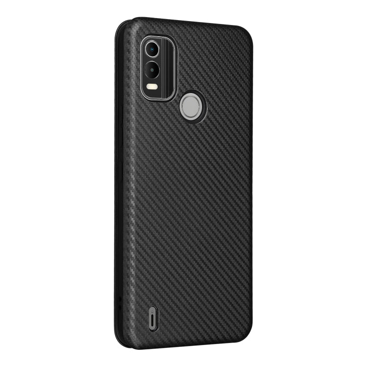 For Nokia C21 Plus Carbon Fiber Texture Flip Leather Phone Case