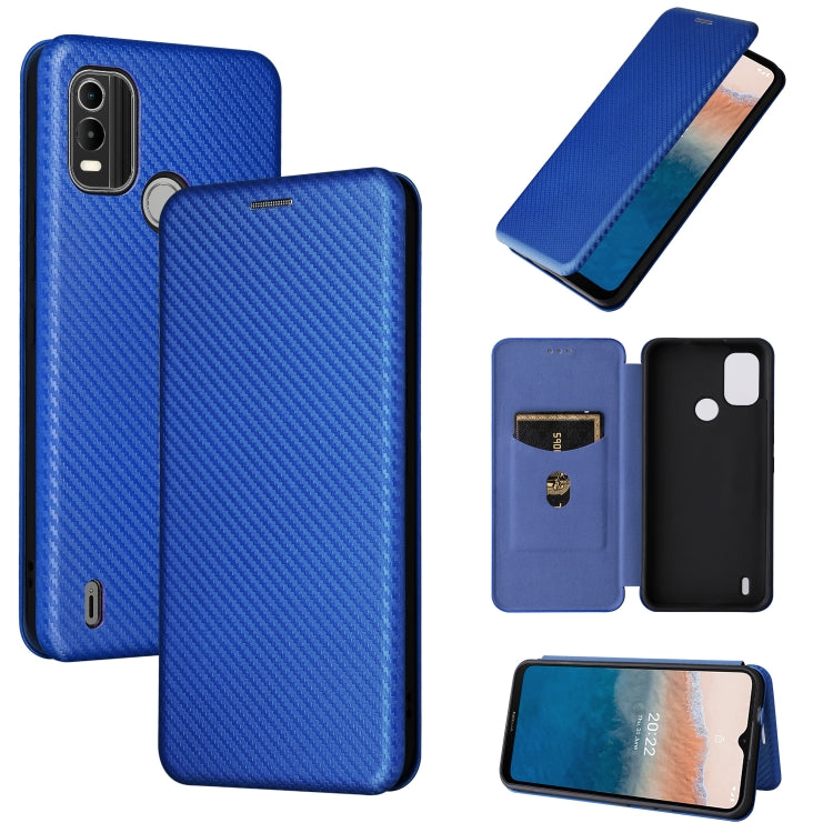 For Nokia C21 Plus Carbon Fiber Texture Flip Leather Phone Case