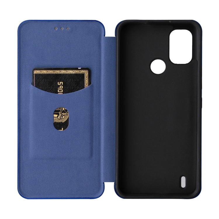 For Nokia C21 Plus Carbon Fiber Texture Flip Leather Phone Case