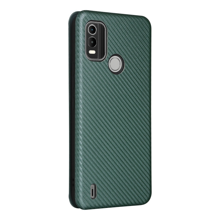 For Nokia C21 Plus Carbon Fiber Texture Flip Leather Phone Case