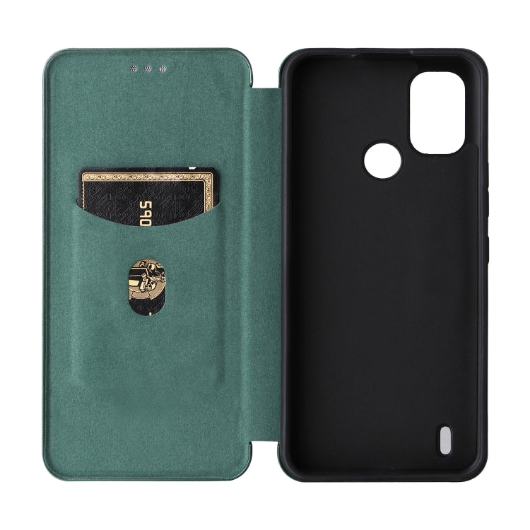 For Nokia C21 Plus Carbon Fiber Texture Flip Leather Phone Case