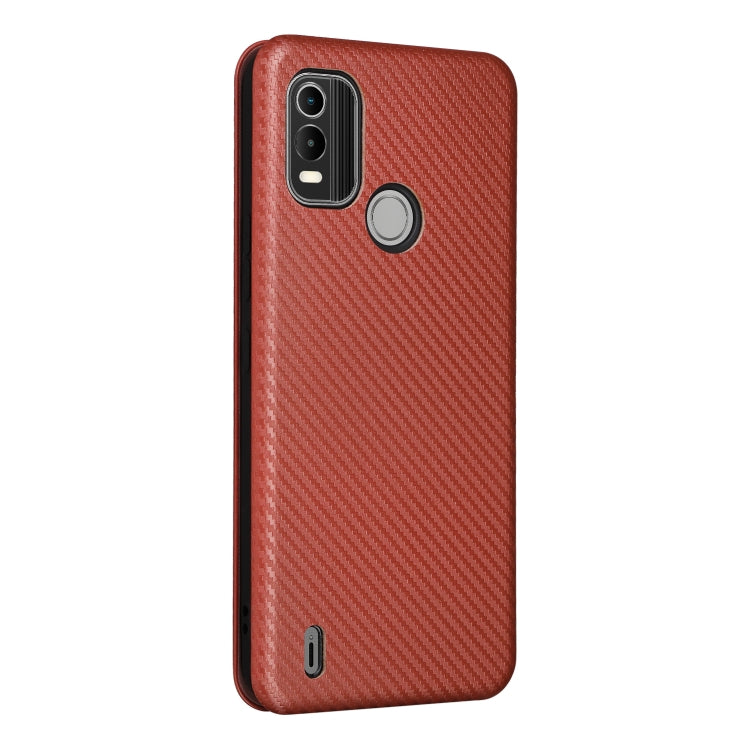 For Nokia C21 Plus Carbon Fiber Texture Flip Leather Phone Case